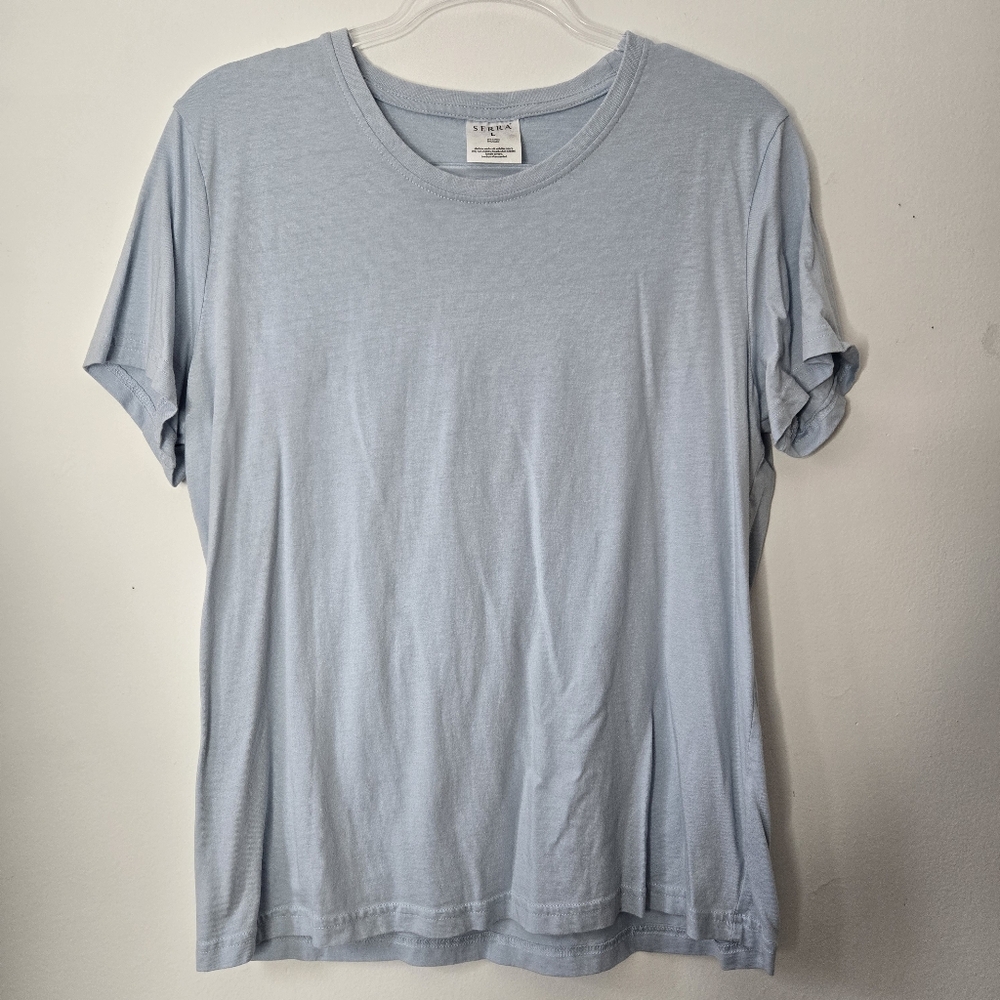 Serra Light Blue Womens T Shirt Size Large Comfy Soft Closet Staple Basic